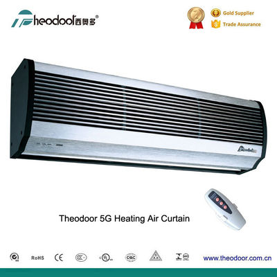 Theodoor 5G PTCの発熱体が付いている銀製シリーズ ドアの空気スクリーンの熱気のカーテン